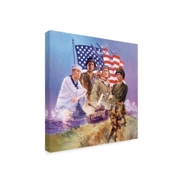 Hal Frenck 'The Armed Forces' Canvas Art,24x24